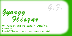 gyorgy fliszar business card